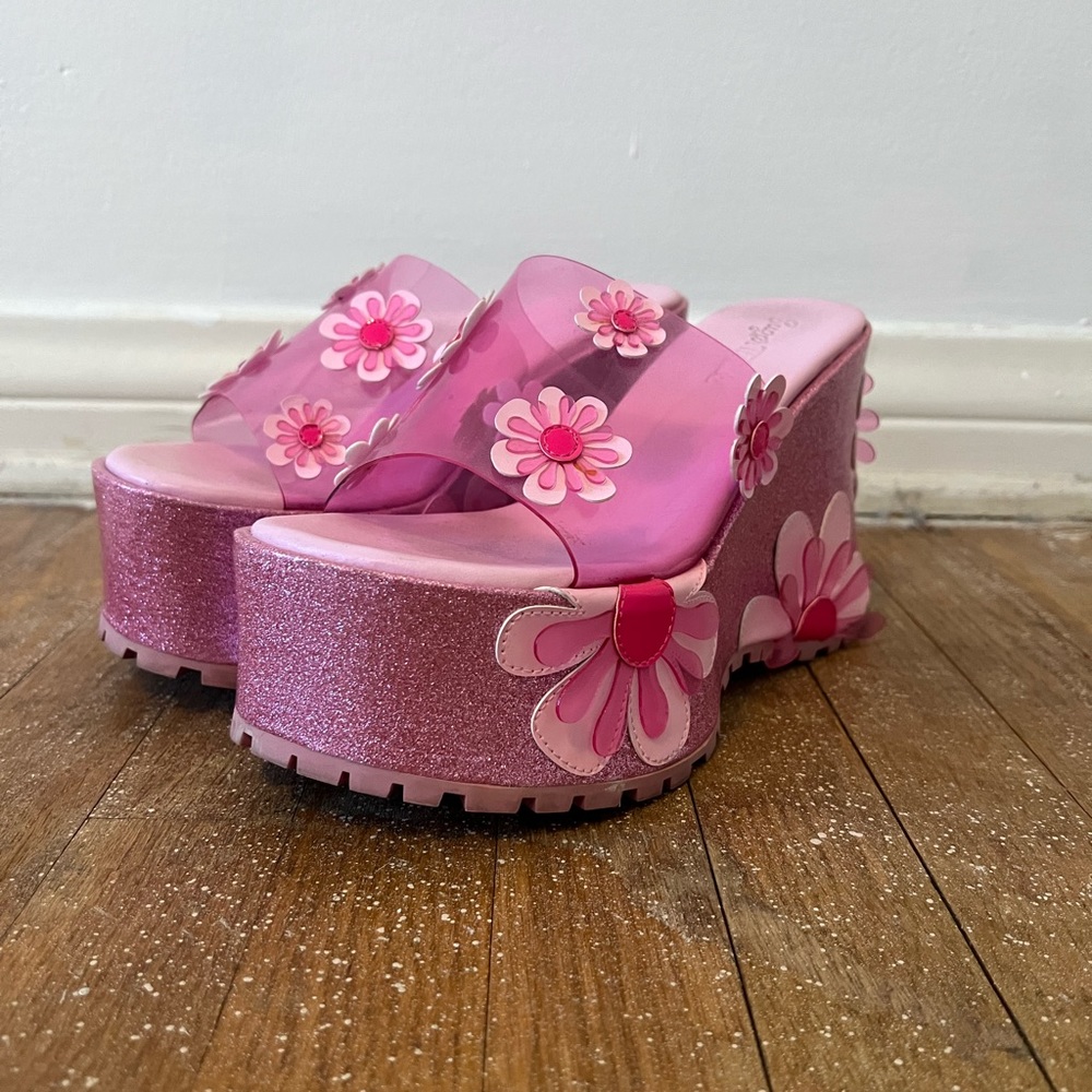 Sugar Thrillz Pink Platform Sandals